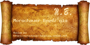 Morschauer Begónia névjegykártya